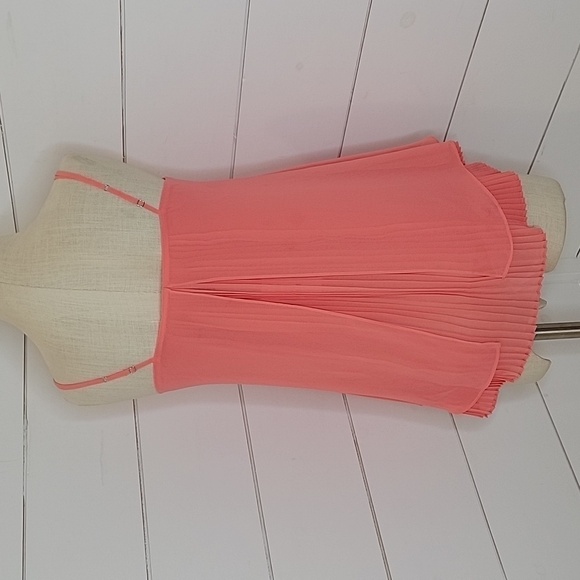 NWT White House Black Market xxs pink camisole pleated back - Picture 2 of 5